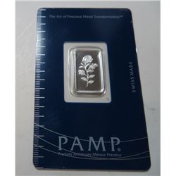 2.5 Gram Pamp Suisse Silver Bar on Assay Card