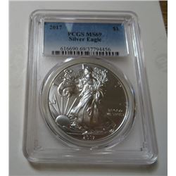 2017 MS 69 PCGS US Silver Eagle