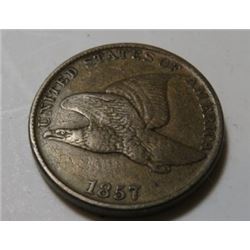 1857 Flying Eagle Cent XF - AU Grade