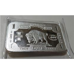 1 oz. Bison Design Silver Bar
