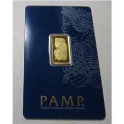 5 gram Pamp Suisse Gold Ingot
