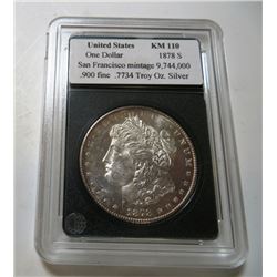 1878 S High Grade Morgan Dollar in Slab
