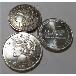Lot of 3 Collectible Silver Bullion Rounds