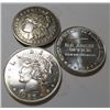 Image 1 : Lot of 3 Collectible Silver Bullion Rounds