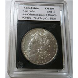 1904 O AU Grade Morgan in Slab
