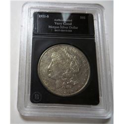 1921 S VG Morgan Dollar in Slab