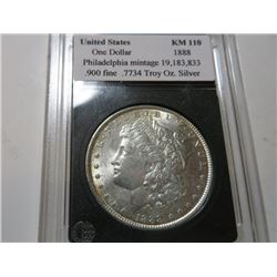 1888 P Better Date Morgan Dollar in Slab