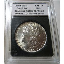 1889 High Grade Morgan Dollar in Slab