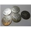Image 2 : Lot of 5 Barber Half Dollars -