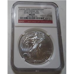2011 Early Releases MS 69 NGC Silver Eagle