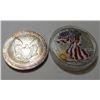 Image 2 : 1999 and 2003 Patriotic US Silver Eagles