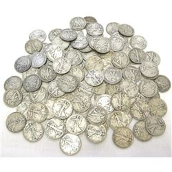 (50) Walking Liberty Half Dollars - 90% Silver