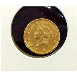 Nice $ 1 Gold Liberty 1853 Type I