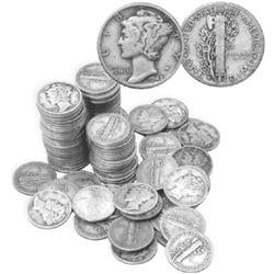 (100) Mercury Dimes- 90% Silver