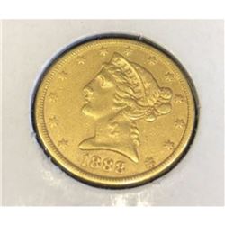 1888s $5 Gold Liberty Better Date