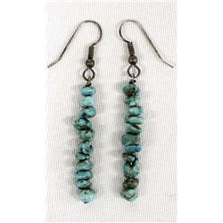 Native American Navajo Turquoise Nugget Earrings