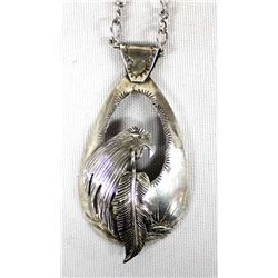 Navajo Sterling Eagle Pendant Necklace by Jackson