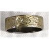 Image 1 : Vintage Etched Flower Wedding Ring, Size 10.75