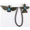 Image 1 : Navajo Old Pawn Sterling Turquoise Pin