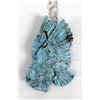 Image 1 : Navajo Carved Turquoise Eagle Pendant Necklace