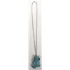 Image 2 : Navajo Carved Turquoise Eagle Pendant Necklace
