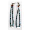 Image 1 : Navajo Turquoise, Jet, &  Coral Jocla Earrings