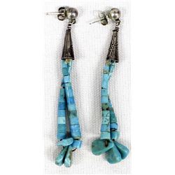 Navajo Sterling Turquoise Jocla Earrings