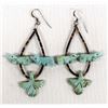 Image 1 : Navajo Turquoise Fetish & Shell Heishi Earrings