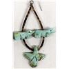 Image 2 : Navajo Turquoise Fetish & Shell Heishi Earrings