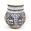 Image 2 : Acoma Hand Painted Ceramic Pottery Jar, A. Poncho