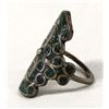 Image 2 : Mexican Sterling Chip Inlay Turquoise Ring, Sz 8
