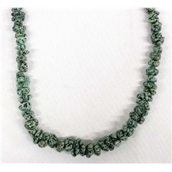 Navajo Sterling & Green Turquoise Nugget Necklace