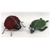 Image 1 : Beaded Wire Turtle and Ladybug