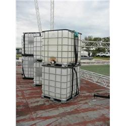 250 gal framed plastic chemical tank 