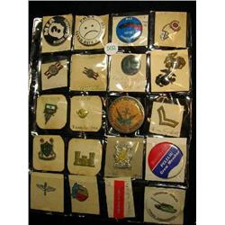 group of 20 early military lapel pins