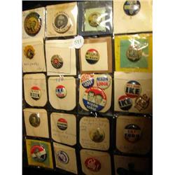 25 mixed political campaign buttons