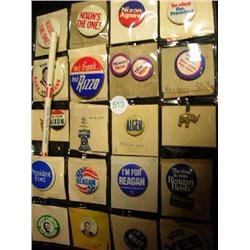 30 mixed political campaign buttons