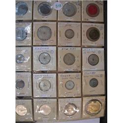 group 40 tokens & wooden nickles