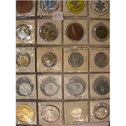 group 40 tokens & wooden nickles