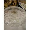 Image 1 : Pressed glass pedistal cake platter
