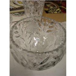 leaded crystal footed bowl