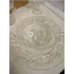 crystal tiered pickle dish