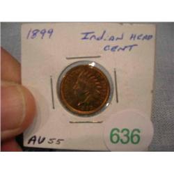 1899 indian head cent  penny 
