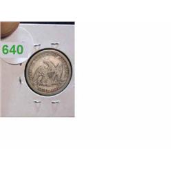 Seated Liberty quarter 1861vf 