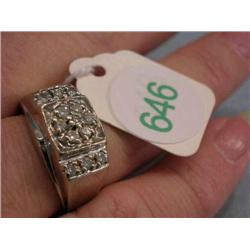 diamond cluster ring 10k size 10 1/2
