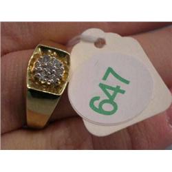 1/3ct diamond solitare 10k ring size 11