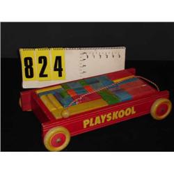 playskool wooden blocks with wagon