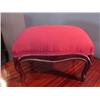 Image 1 : red upholstered footstool 