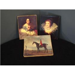 3 canvases various subjects 