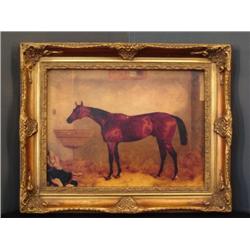 Framed Art Horse in Stall 